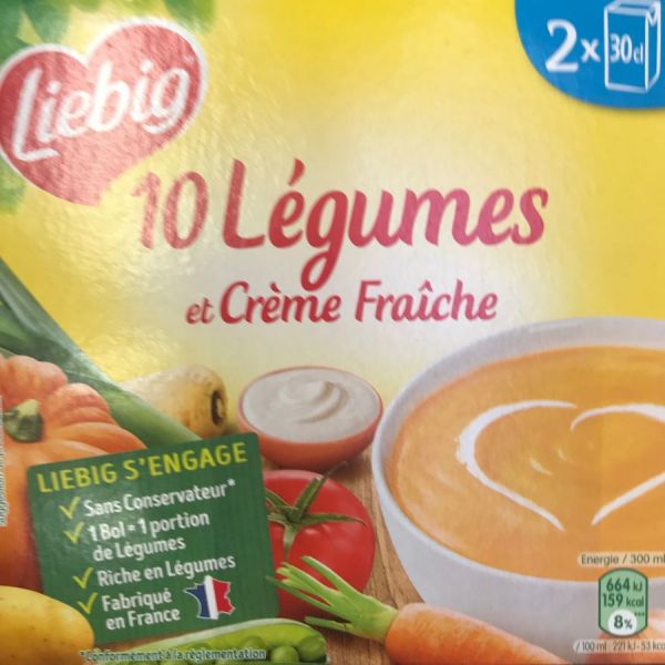 10 légumes et crème fraîche