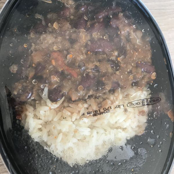 Chili con carne et riz blanc