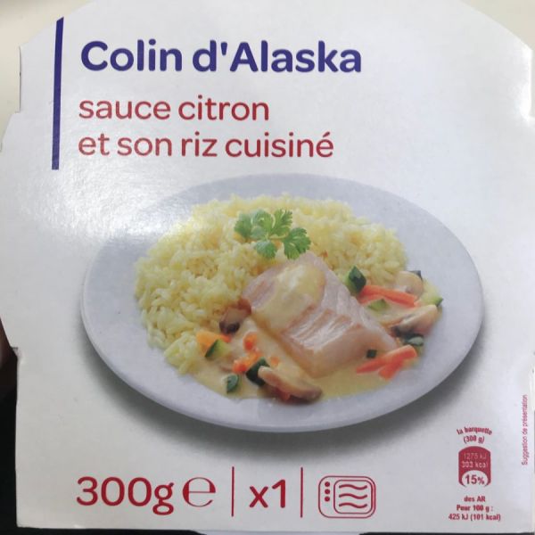 Colin d'Alaska sauce citron et riz safrané