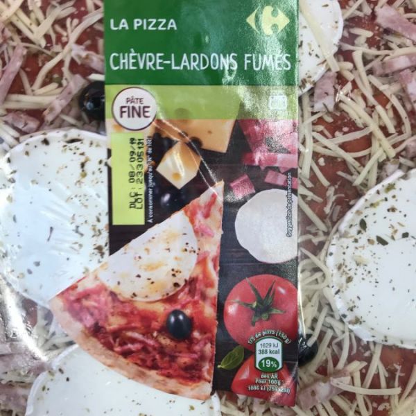 La pizza chèvre - lardons fumés