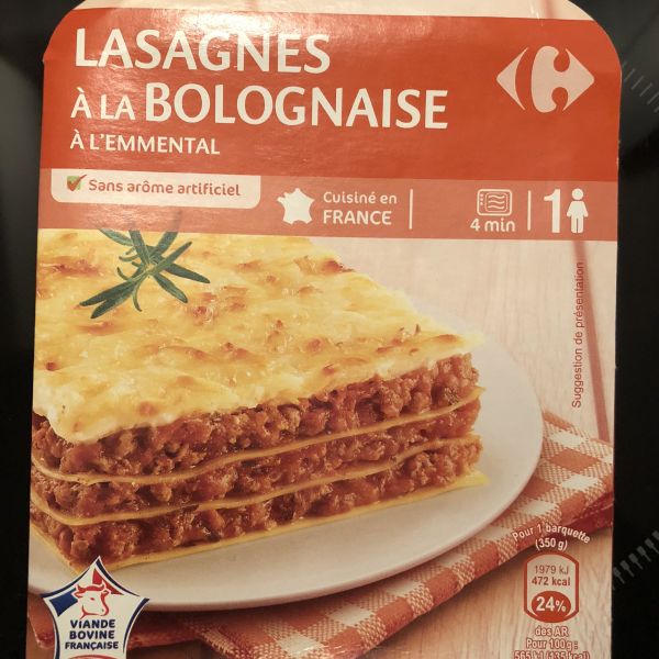 Lasagnes à la Bolognaise A l'emmental fondu