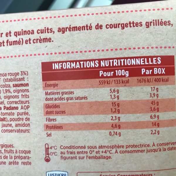 Quinoa & Boulgour Saumon & cougettes grillées