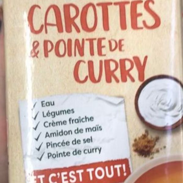 Velouté de carottes et pointe de curry